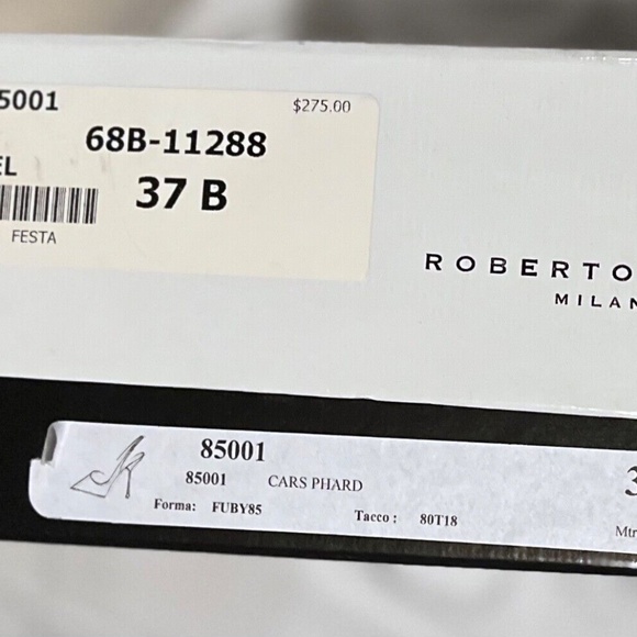 Roberto Festa Slingback Pump Heels Patent Leather Point Closed Toe Shoe 85001 37 - Picture 5 of 10